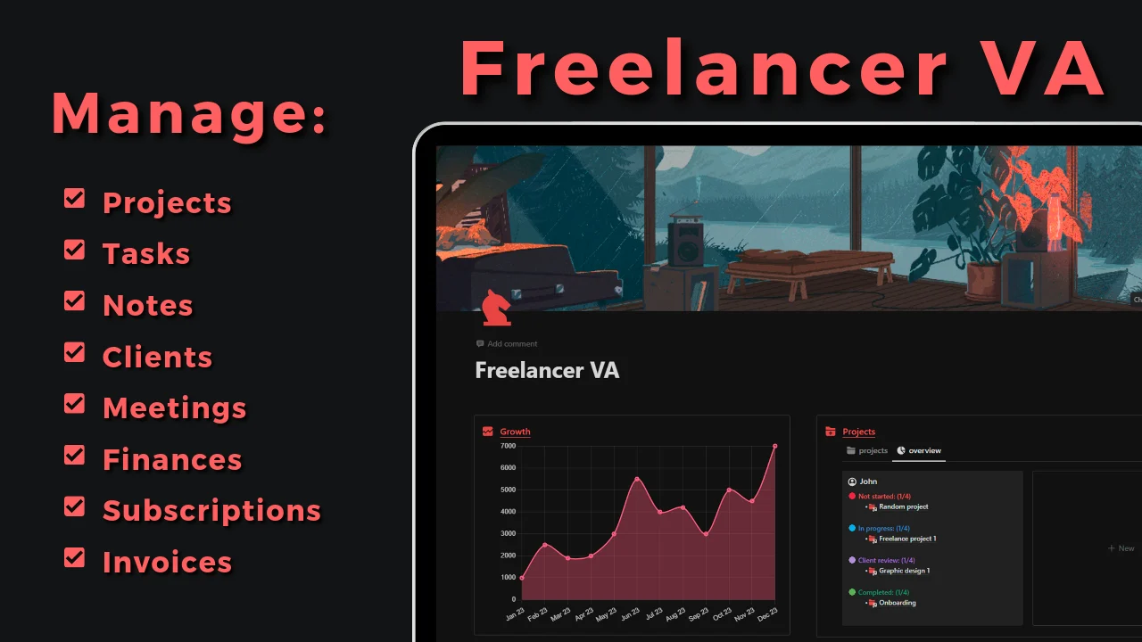 Freelancer Virtual Assistant Dashboard