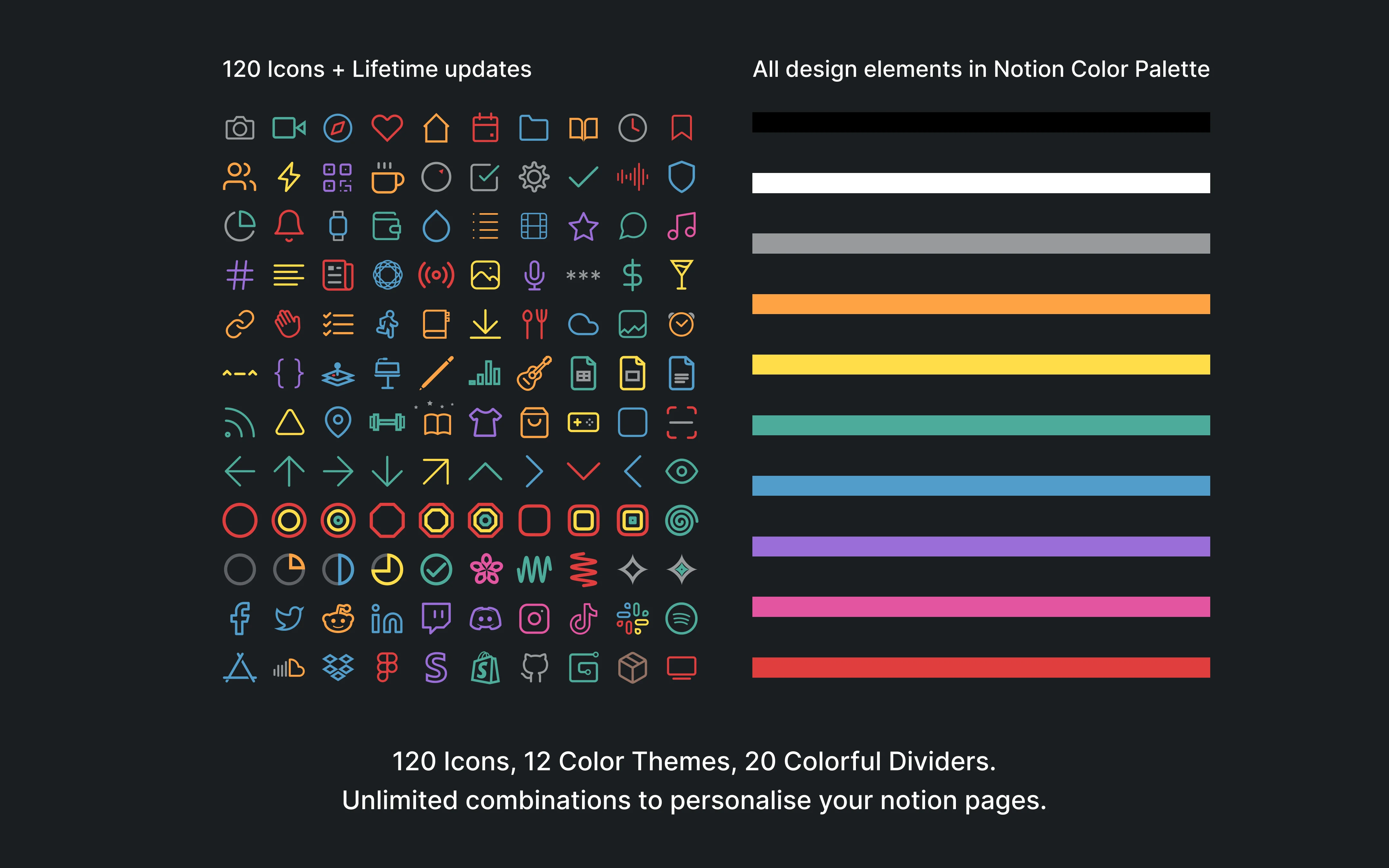 Limitless Notion - 120 Icons, 150 Cover Images
